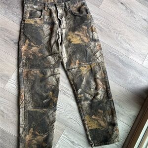 Wrangler Camo Hunting Work Pants in Brown & Green